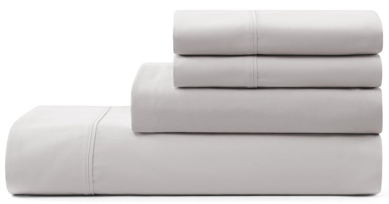 UGG Queen Sheet Set 4-Piece Luxury Cooling Sheets Deep Pockets Premium Bedding with 2 Pillow Shams Hypoallergenic Machine Washable Soft Lightweight Bed Set for Bedroom, Queen, Stone Grey (Hedi) - Image 1